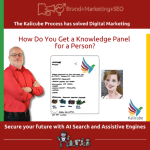 3 step process for getting a knowledge panel for a person.