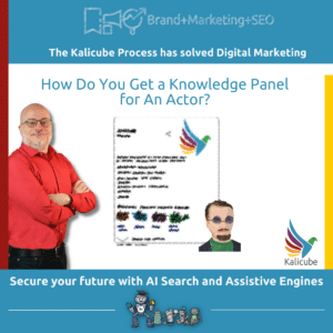 3 step process for getting a knowledge panel for an actor.