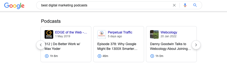 Podcast Box in SEO for a person