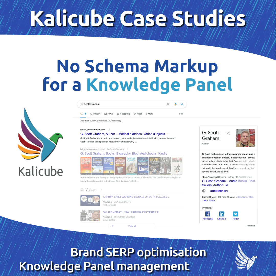 Thumbnail: No Schema Markup for a Knowledge Panel