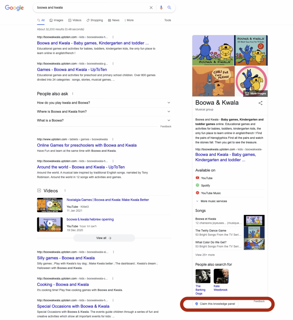 Claiming a Knowledge Panel in Google