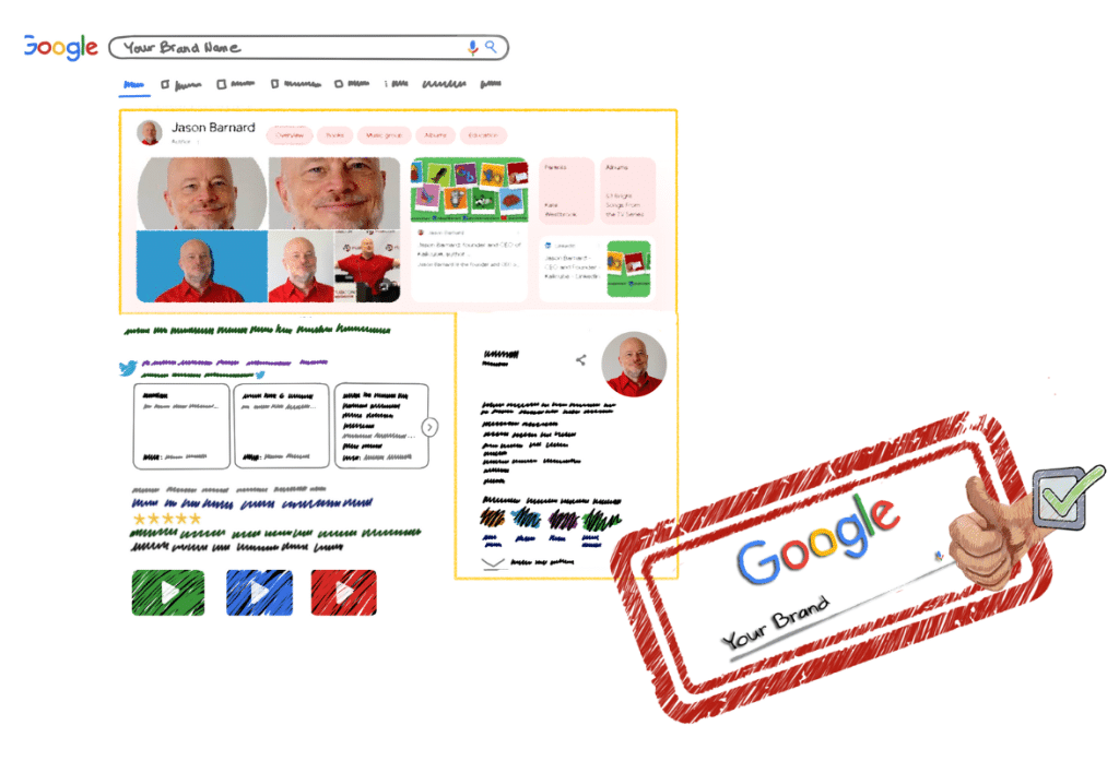 Jason Barnard's Knowledge Panel shows Google's "stamp of approval."